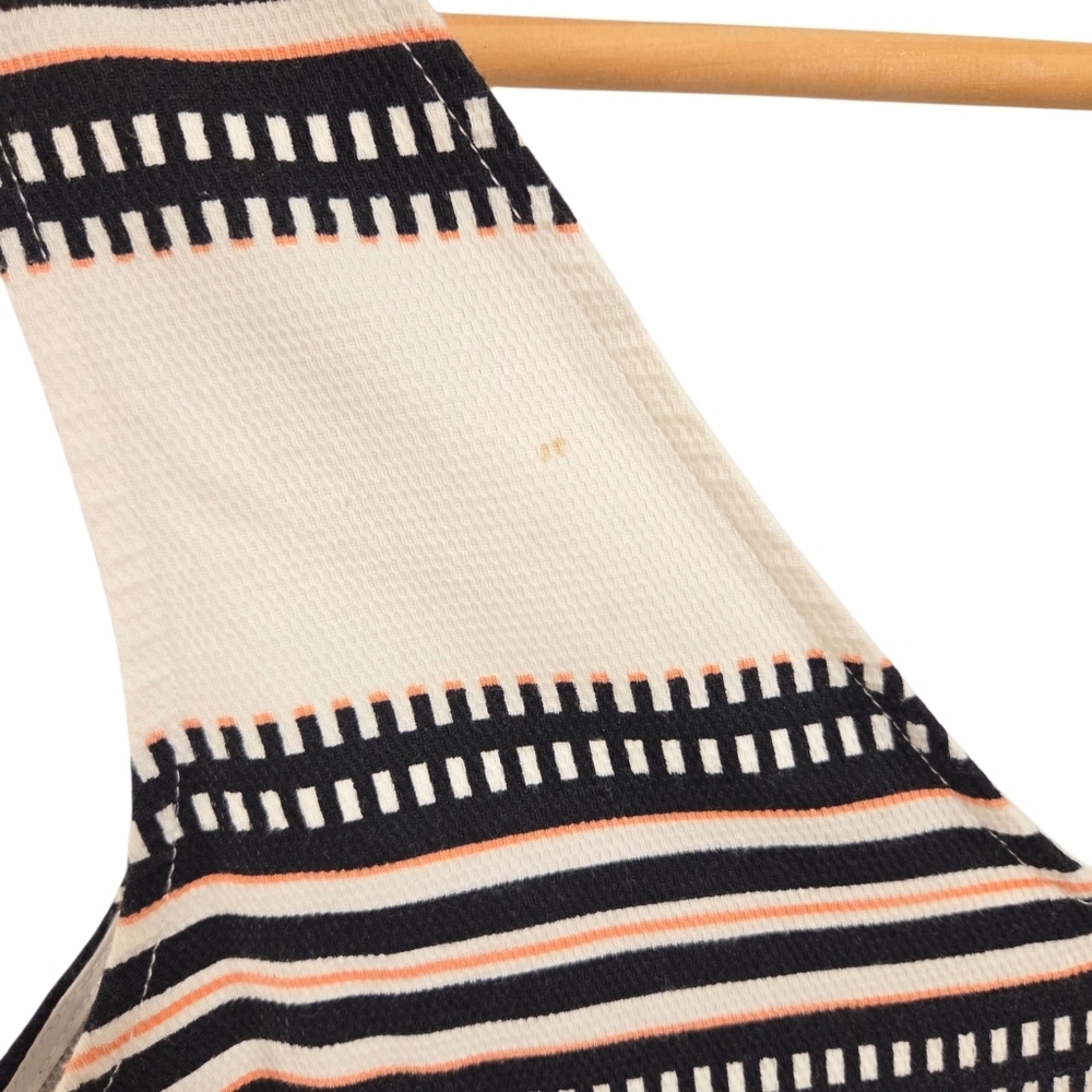 Dynamite Ivory Coral Black Patterned Dress Small Structured Pockets - Picture 8 of 9